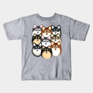 Cute Pomsky Dogs Kids T-Shirt